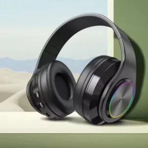 Bluetooth Headphones RGB Lighting Noise Cancellation Foldable Headsets Over Ear Stereo HIFI Sports Headset TF Music Player B39