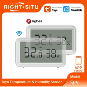 Tuya Zigbee WiFi Temperature and Humidity Sensor APP Remote Control SmartLife Work with Yandex Alexa