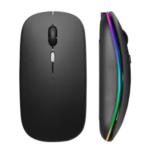 Wireless Mouse 2.4GHz Bluetooth Rechargeable Mouse Quiet Ergonomic Gaming Mouse With USB Backlight 1600DPI Mouse For PC Laptops