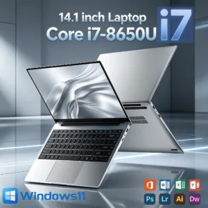 2026 Solid 14.1" Ultra Slim Laptop Intel Core I7-8650U 32GB RAM 2TB M.2 SSD Windows 11 Pro Home Study Computer