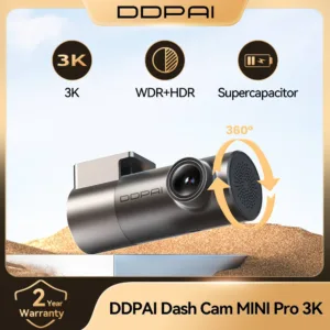 DDPAI MINI Pro Dash Cam 3K HDR 1620P Car DVR with WiFi Night Vision WDR Voice Control 24H Parking Monitor 143° FOV